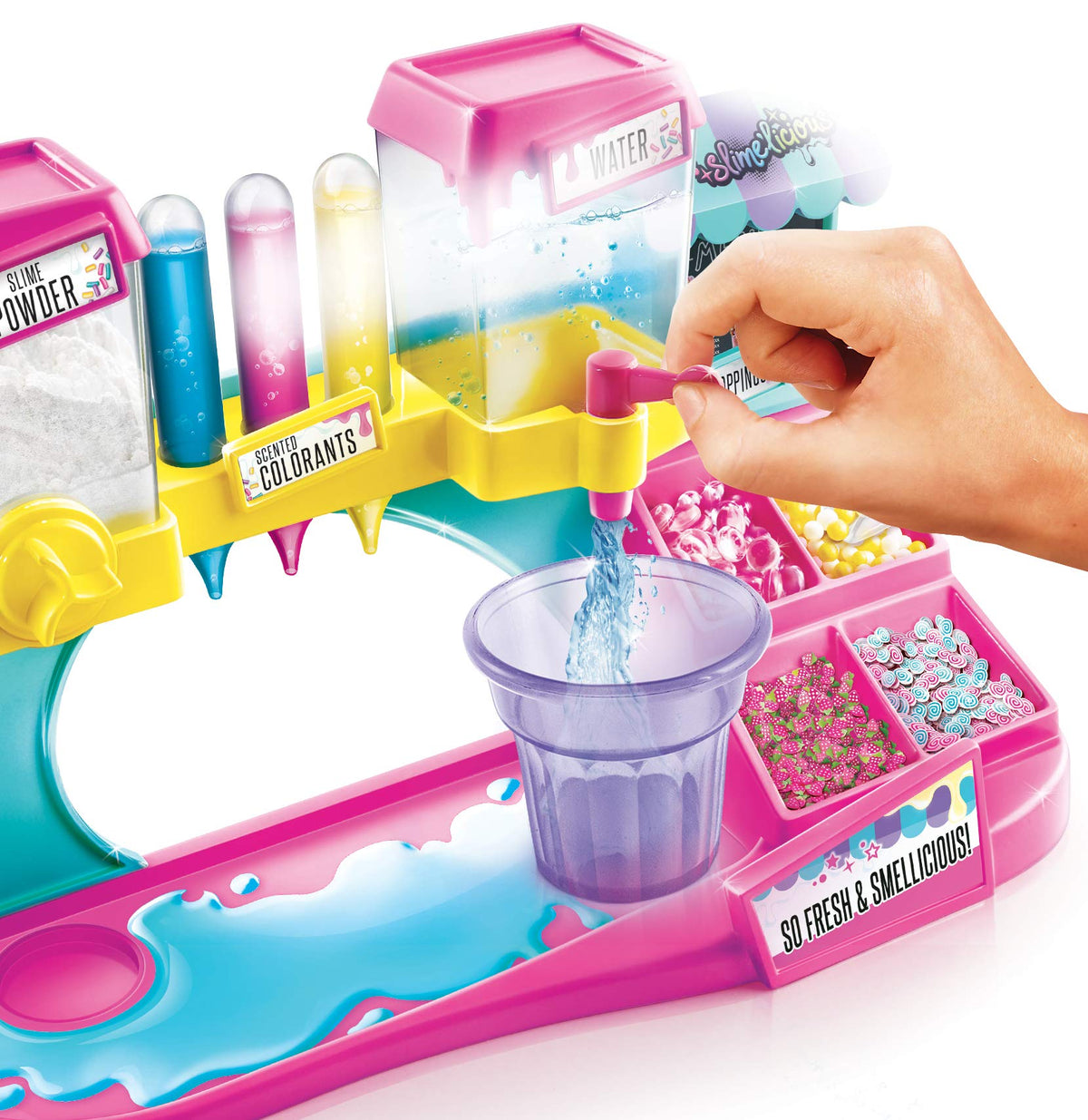 Canal Toys So Slime DIY Slime Station's mini slime shakers help you portion and shake easily.