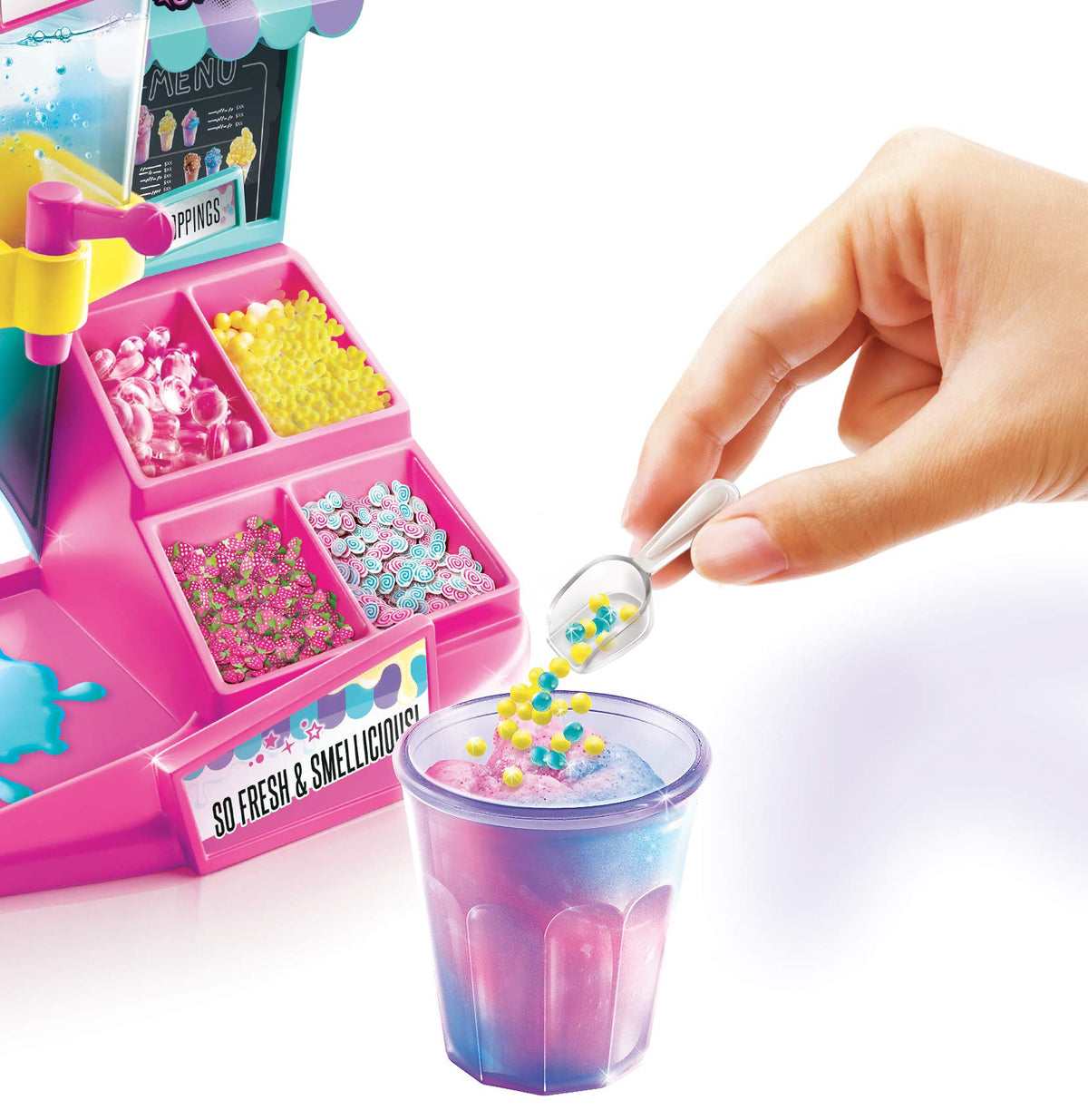 Canal Toys So Slime DIY Slime Station includes a sticker sheet for creative finishing touches.