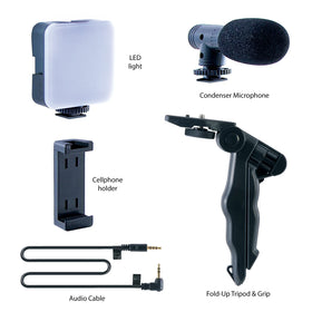 Canal Toys Studio Creator Podcast Kit LED light delivers bright, adjustable illumination for videos.