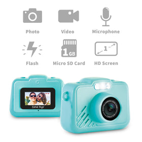 Canal Toys pocket-size camera clipped to a bag for quick moments
