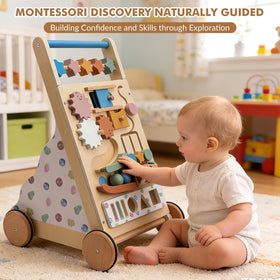 CANAMI rear storage rack lets toddlers carry their favorite toys on walks.