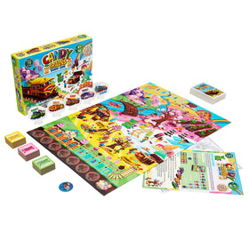 Candy Trains game board and tracks shown for cooperative play