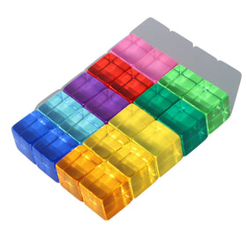 Candywood Rainbow Acrylic Gem Cubes close-up showing transparent interior for exploration.