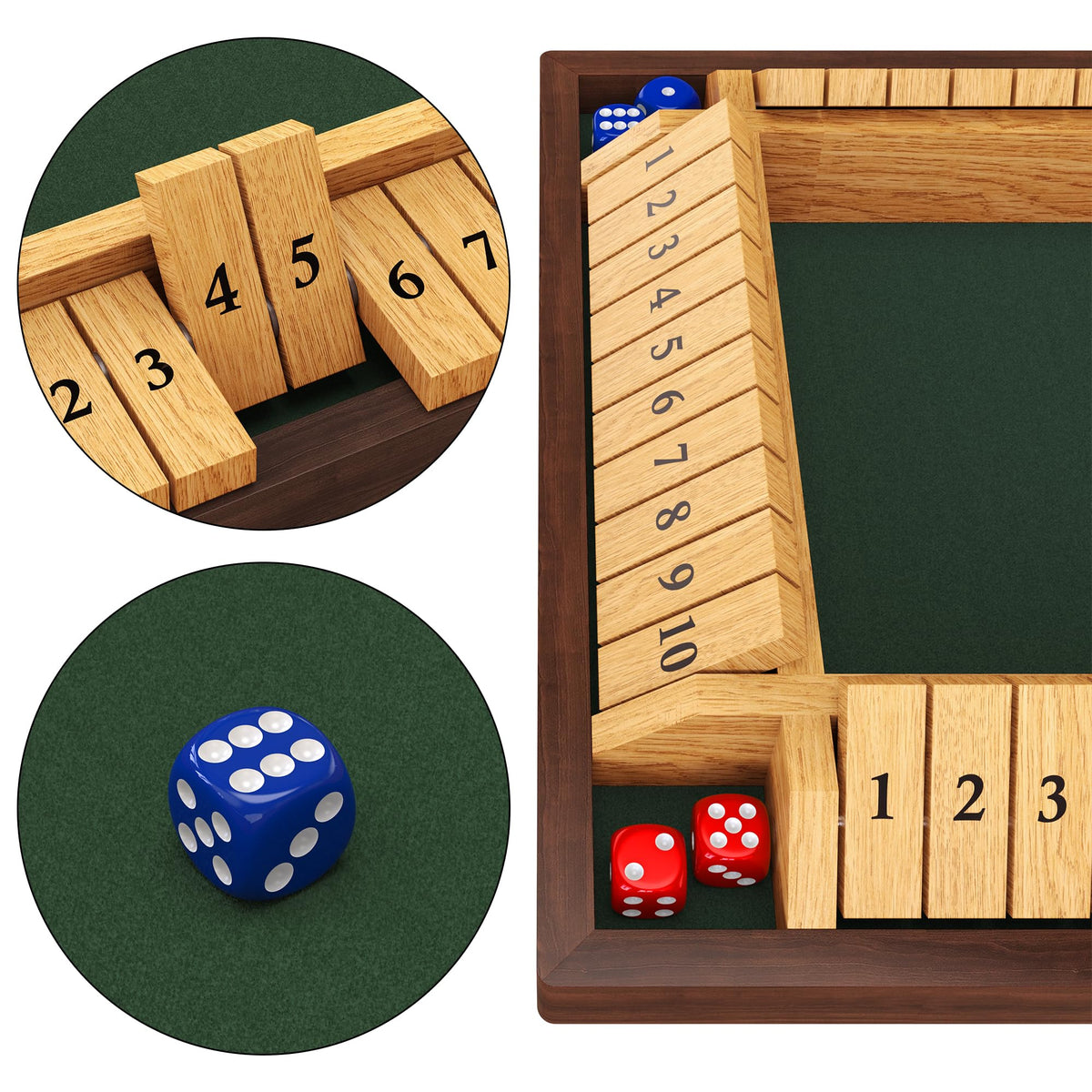 CANYAVE Shut The Box learning math in a tactile wooden setup