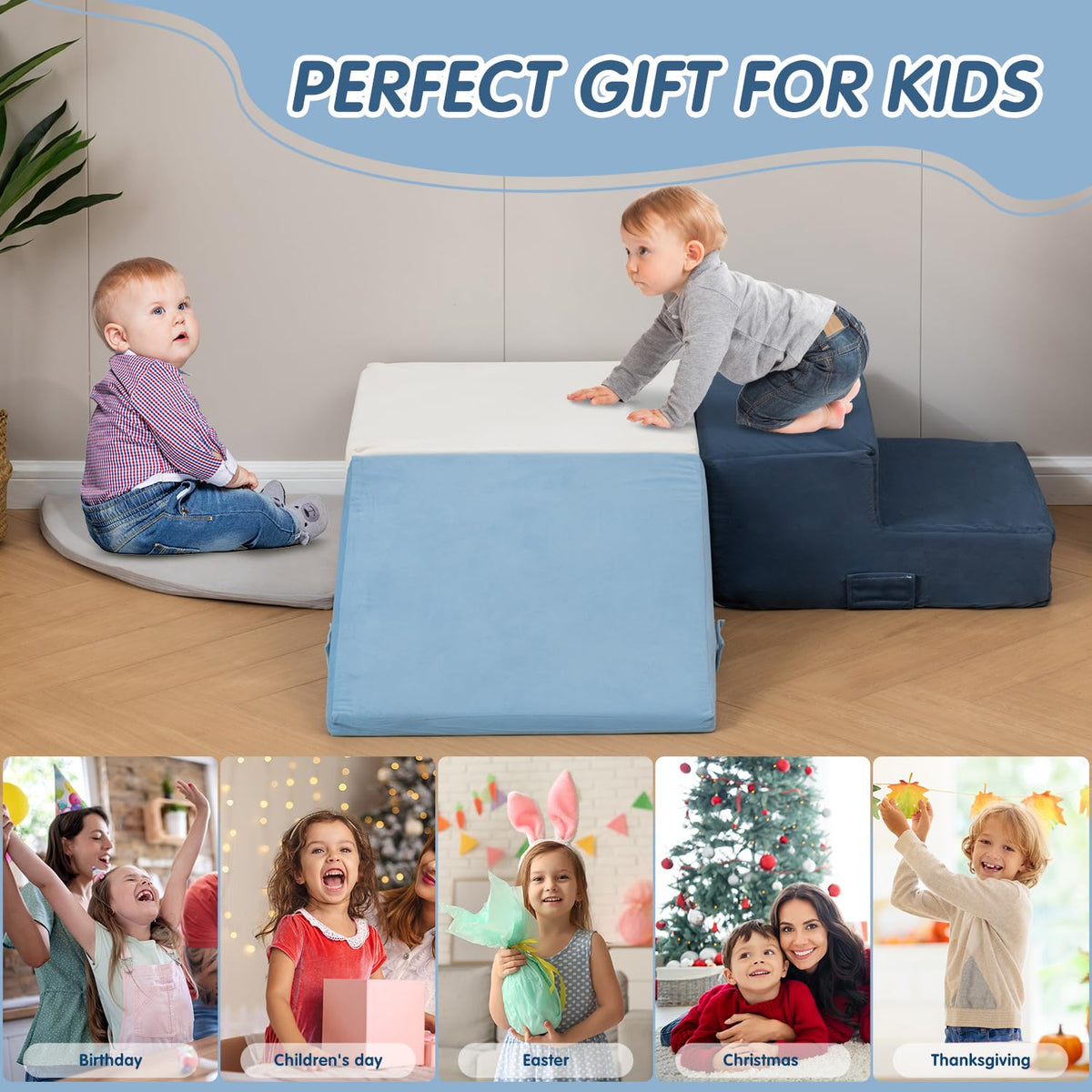 CAPAKIDS odorless blocks with skin-friendly cover provide comfortable touch.