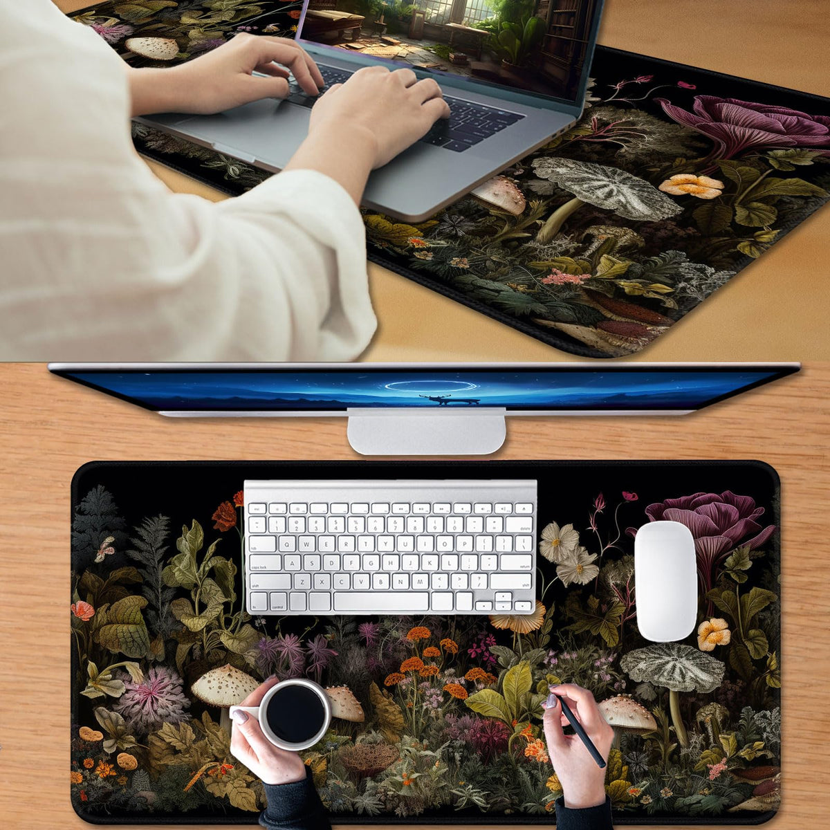 CAPAUNVDA multi-use mat doubles as desk pad or mouse pad.