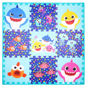 Capelli Sport Baby Sharks foam mat tiles provide a colorful cushioned play surface for toddlers.