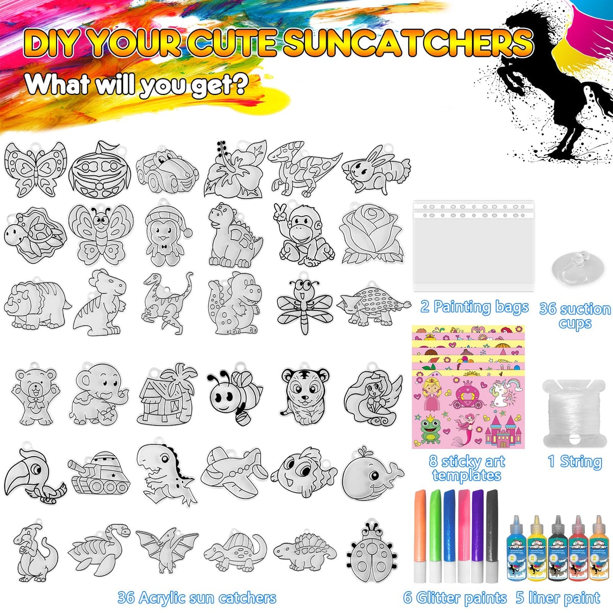 CAPKIT Suncatcher Suction Cups for secure glass mounting and display
