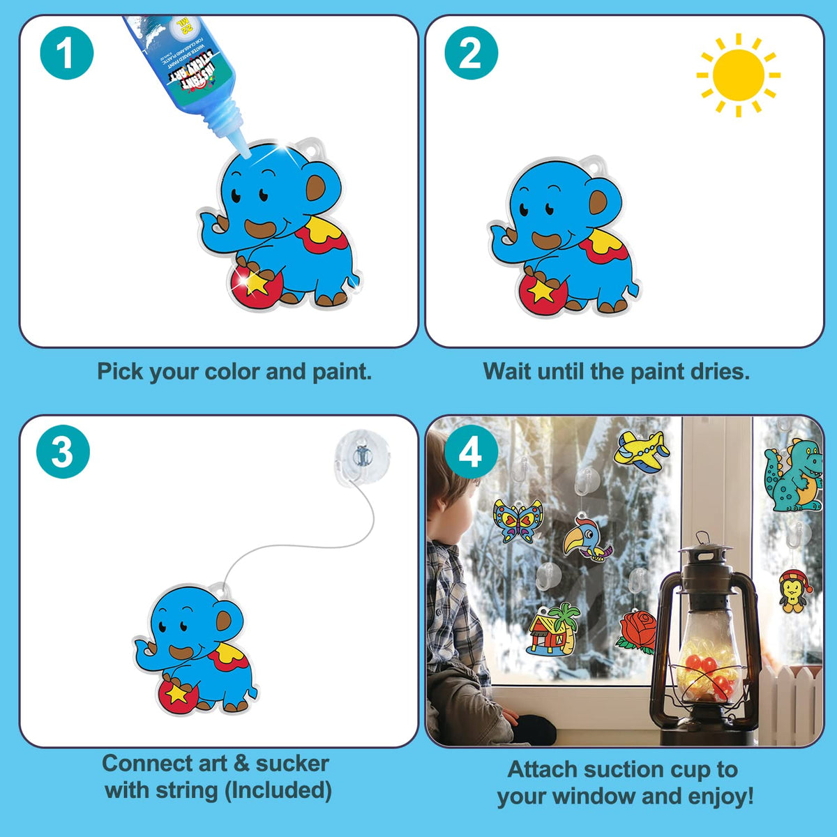 CAPKIT Thirty-Six Suncatcher Patterns for a versatile craft session