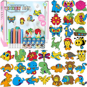 CAPKIT Window Paint Art Suncatchers ready for decorating windows with vibrant color clarity