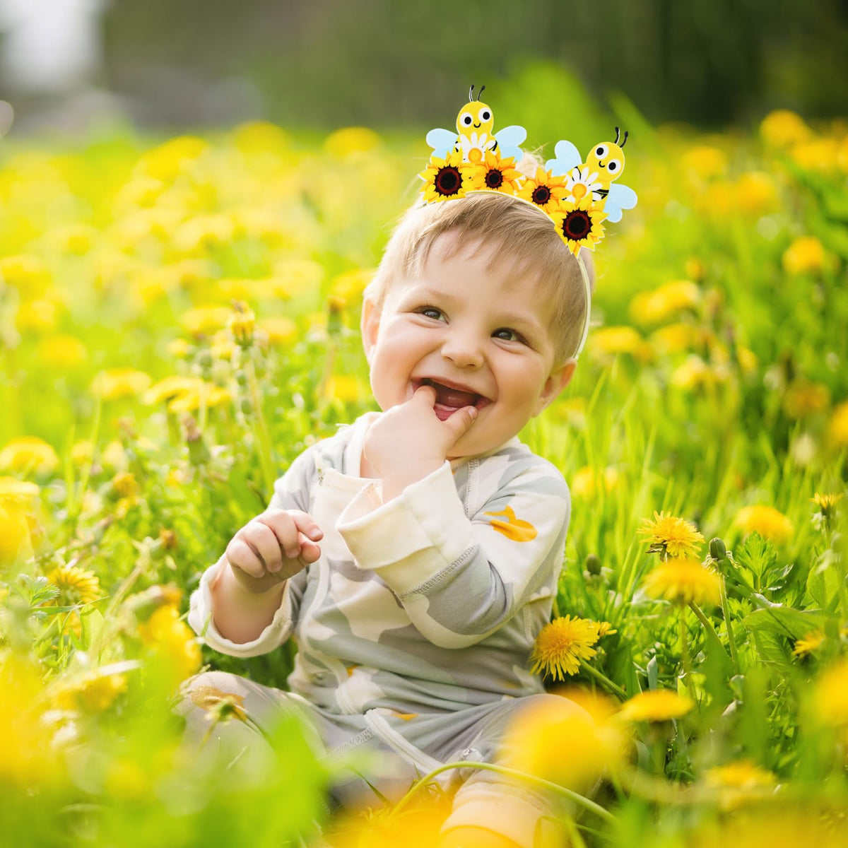 Capoda bee honeycomb headband creates cute accents at kids' parties.