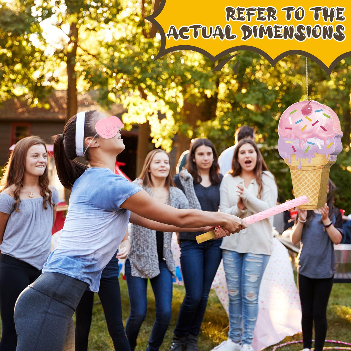 Capoda party decor ice cream pinata enhances dessert tables and photo opportunities