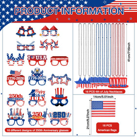 Capoda patriotic glasses for fun photo booths and festive gatherings