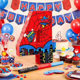 Capoda spider pinata hanging decoration for spider-themed party