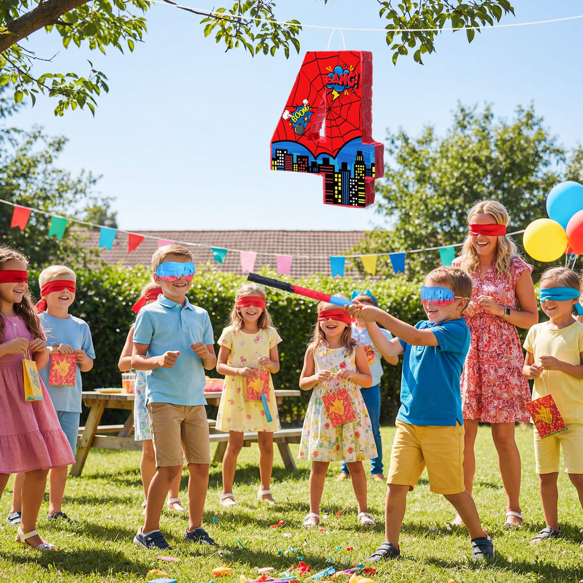 Capoda spider web design pinata adds themed atmosphere