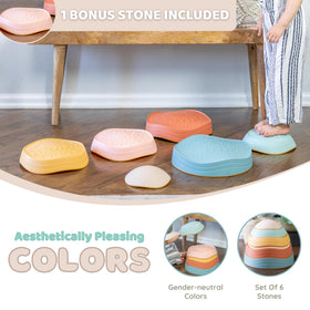 Capri & Camden Co Colorful toddler stepping stones: engaging indoor-outdoor play to boost gross motor skills.