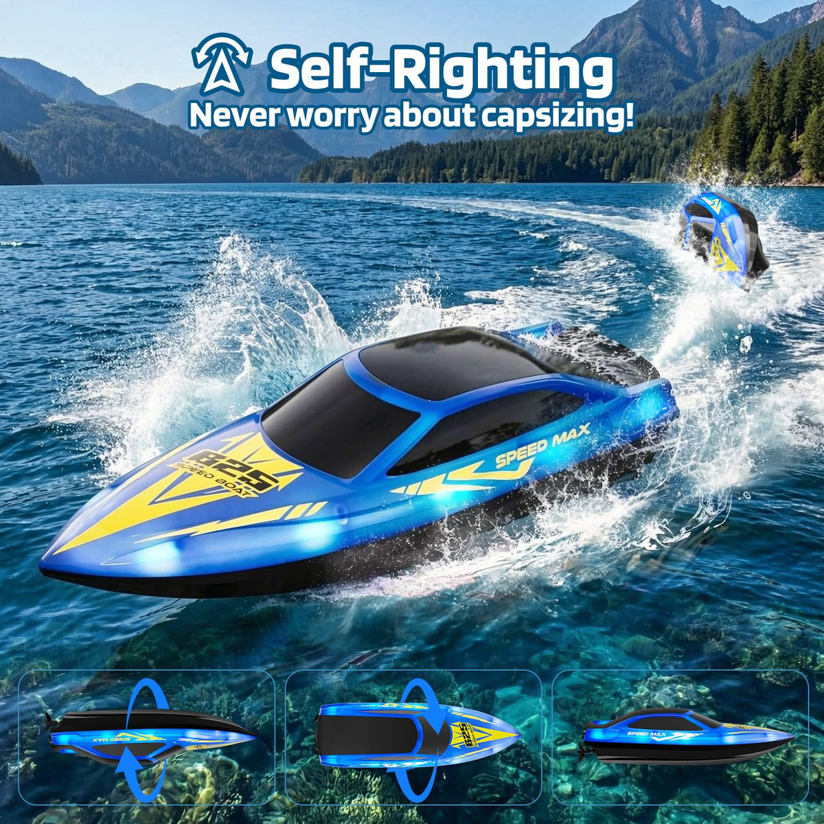 CAPTAER waterproof hull withstands splashes during play.