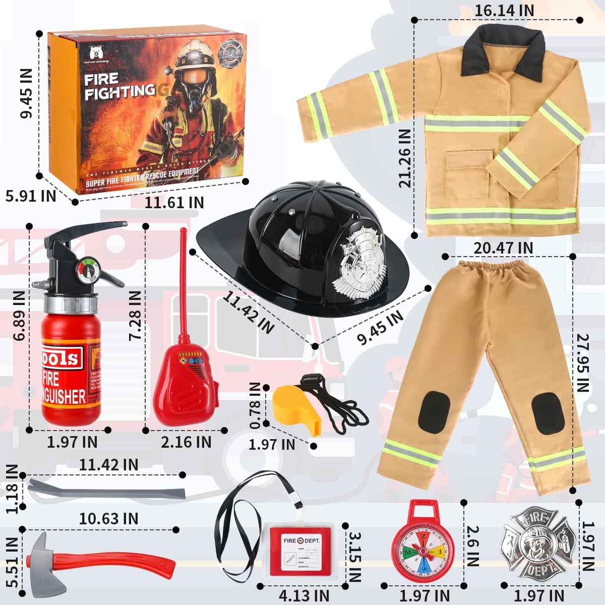 Captain Chaowing fire extinguisher prop that sprays water for interaction