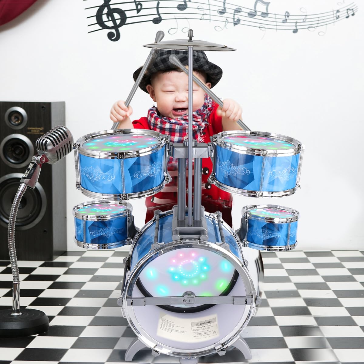 Captain Chaowing kids drum set makes a cheerful birthday gift