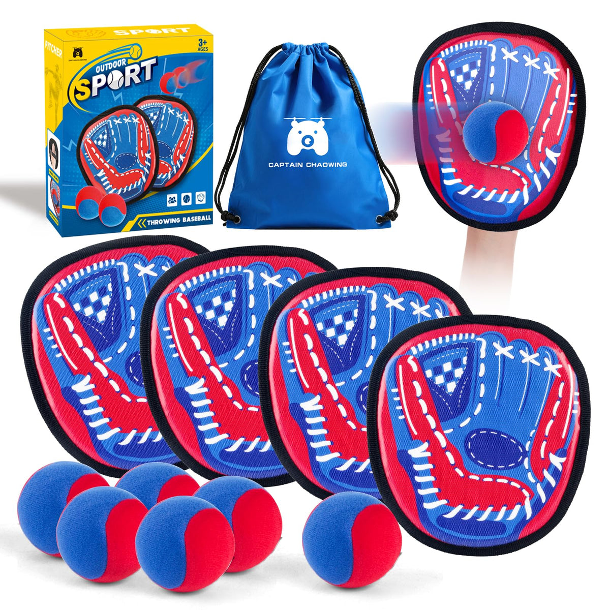 CAPTAIN CHAOWING Toss and Catch paddles for easy outdoor catching