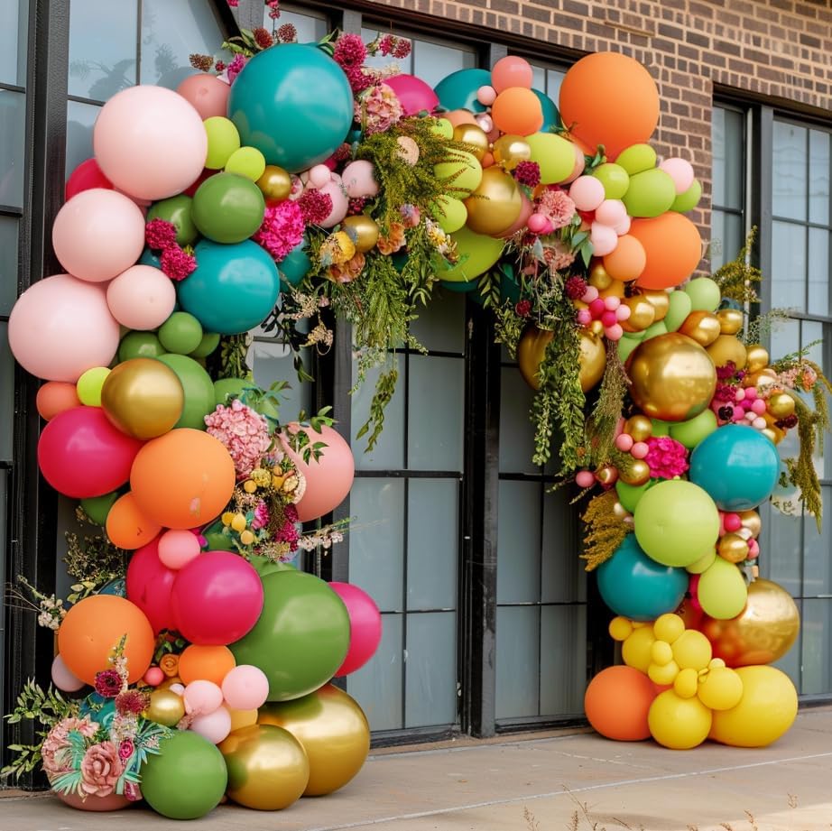 Captank pastel pink balloons soften scenes for romantic vows or gender reveal events.