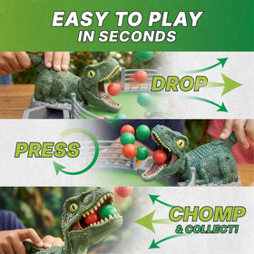Fence pieces outline the dinosaur battleground during family gameplay.
