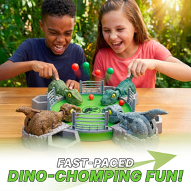 Play arena setup promotes fast, screen-free dinosaur play sessions.