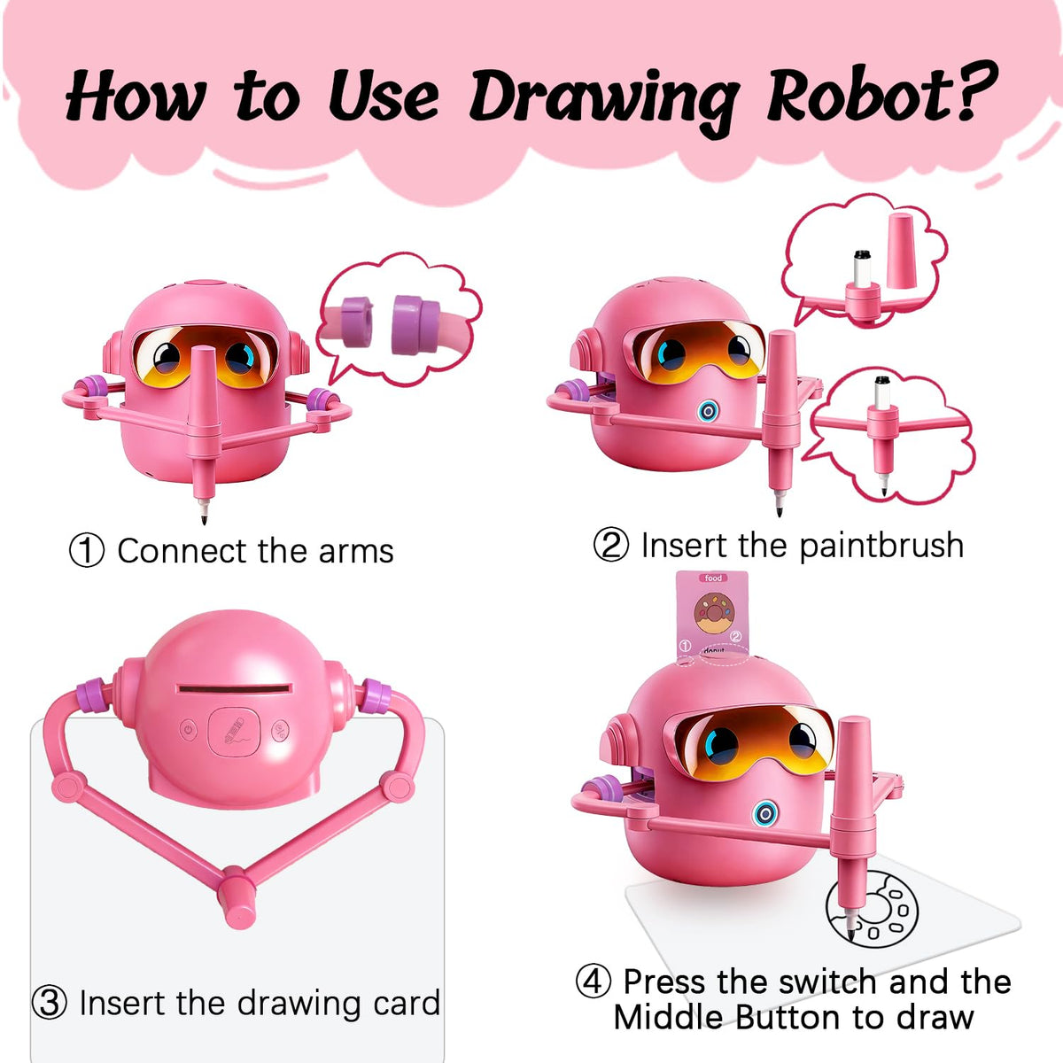 CaraSuL drawing robot uses activity cards to prompt learning