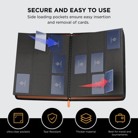 Card Guardian 360-card capacity binder holds tournament-ready sets with efficiency.