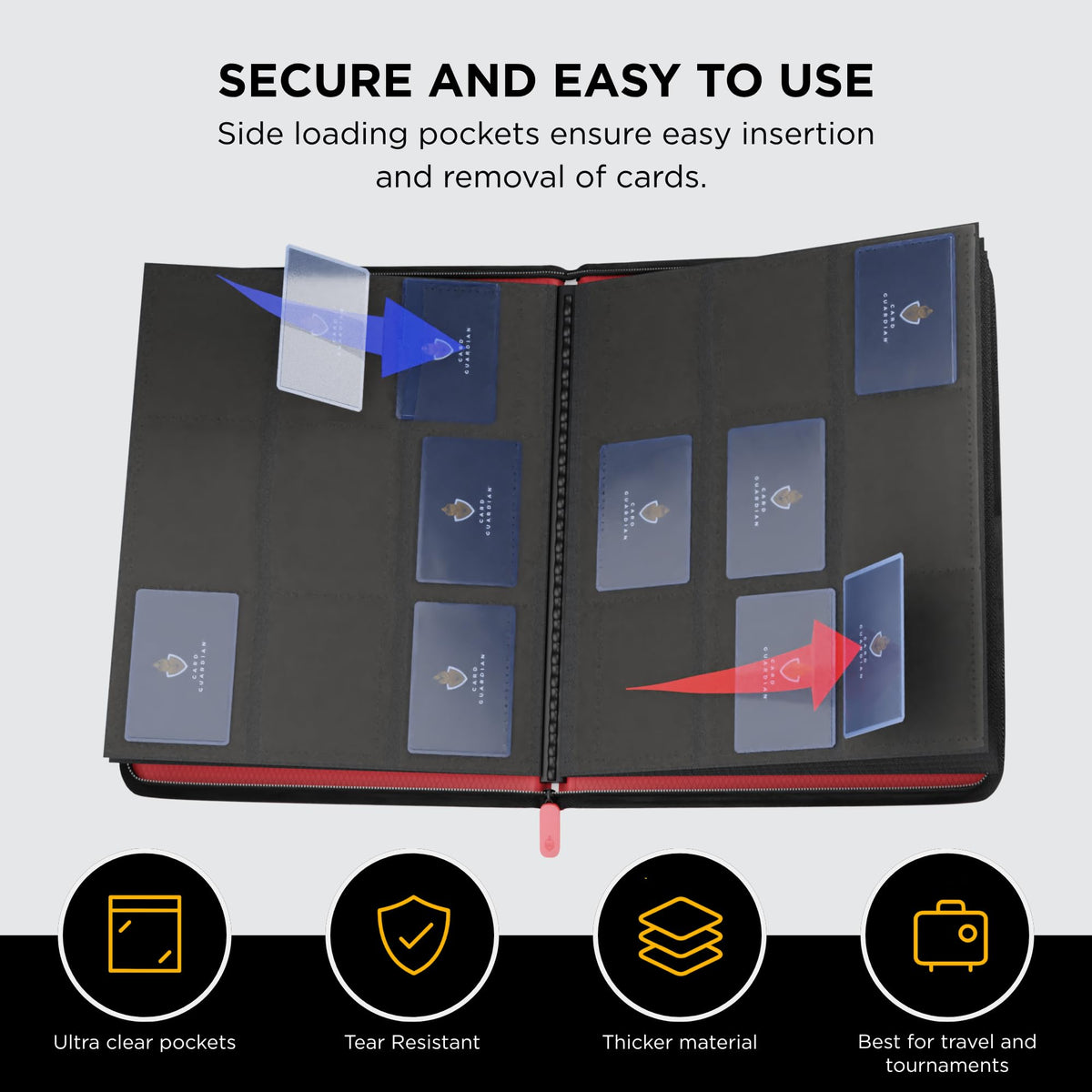 Card Guardian binder holding up to 360 cards across 20 pages