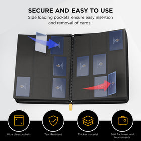 Card Guardian binder holds up to 360 cards for organized storage.