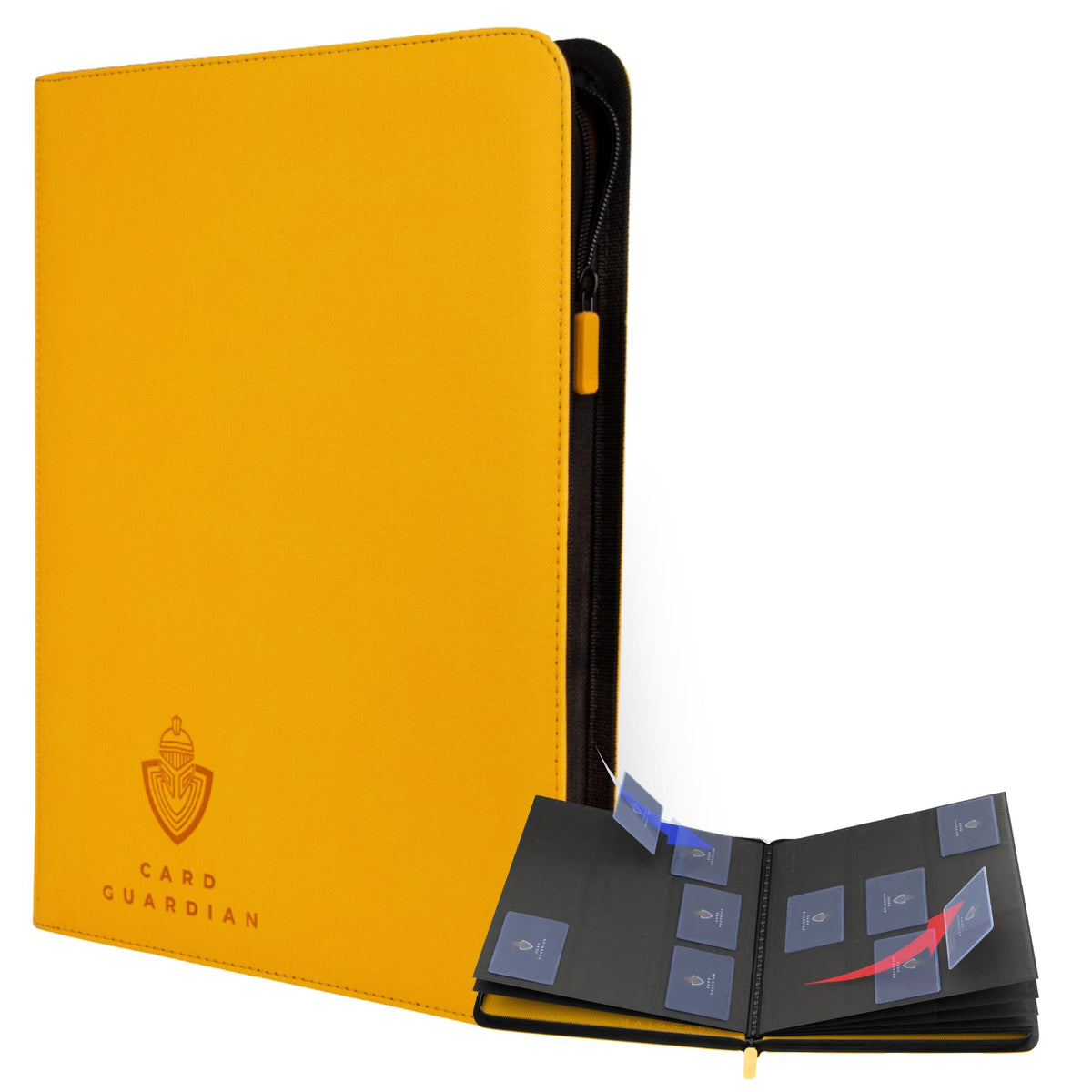 Card Guardian 9-pocket binder front cover provides sturdy, protective storage for collectible cards.