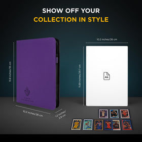 Card Guardian binder measures 30.5 by 24.5 cm for standard cards.