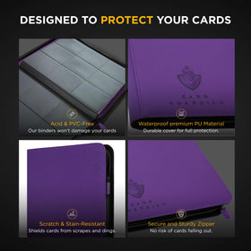 Card Guardian binder zipper closure secures contents during transport.