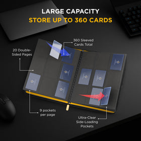 Card Guardian zipper closure binder keeps contents secure during travel and tournaments.