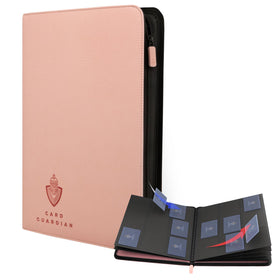 Card Guardian front cover pink binder protects and organizes your cards on the go.
