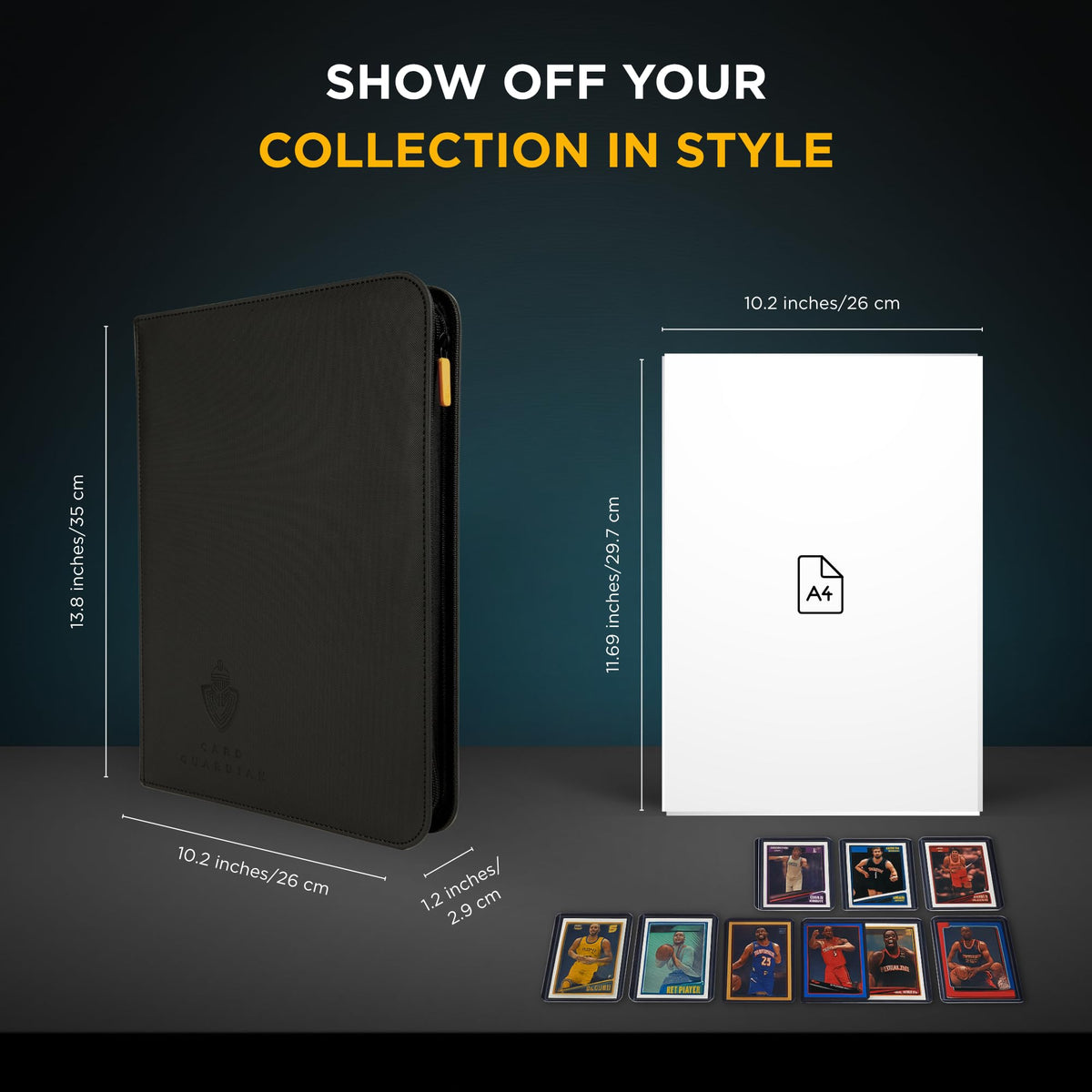 Card Guardian lightweight design with handle simplifies transport.