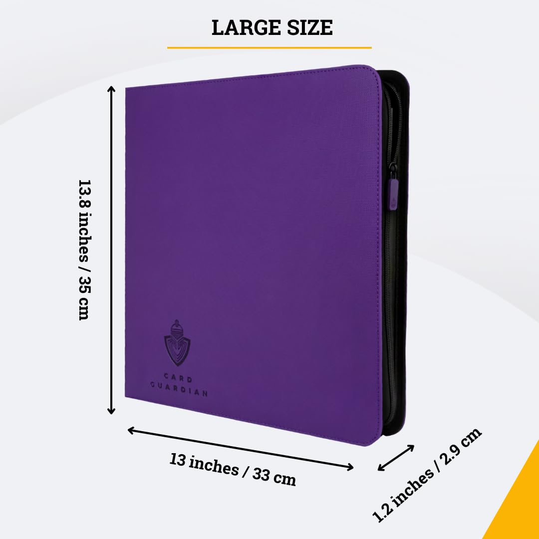Card Guardian purple binder ready for travel and games.