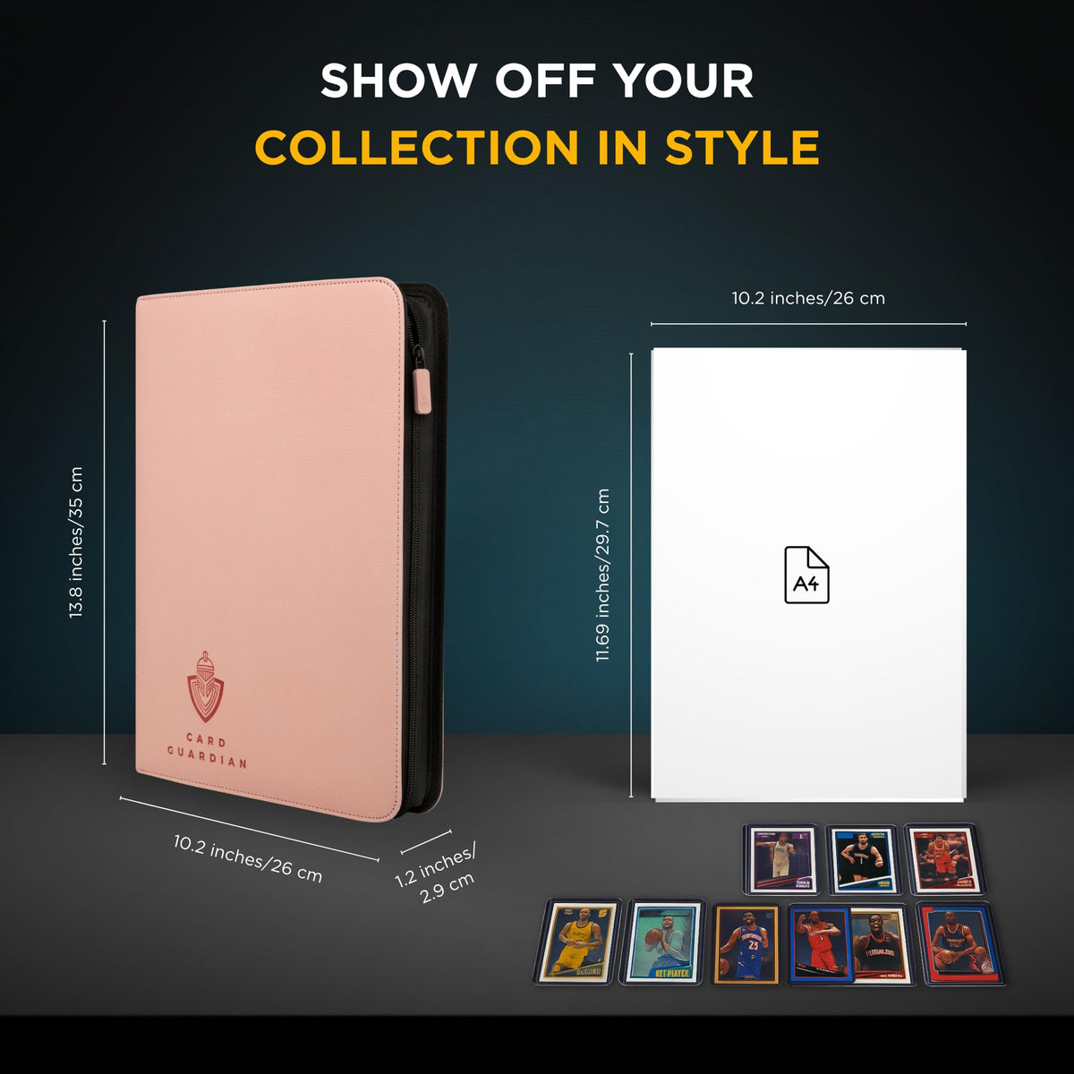 Card Guardian reinforced front back cover adds durability and protection.