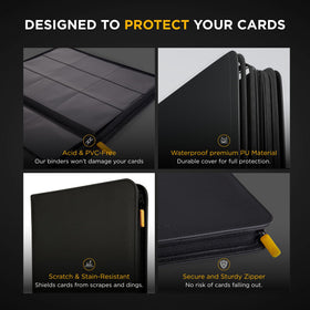 Card Guardian side-loading pockets enable easy access and safe handling.