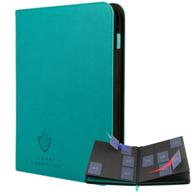 Card Guardian Teal 9-pocket binder front view with PVC-free cover.