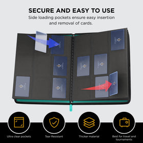 Card Guardian Teal side-loaded pockets for easy access.