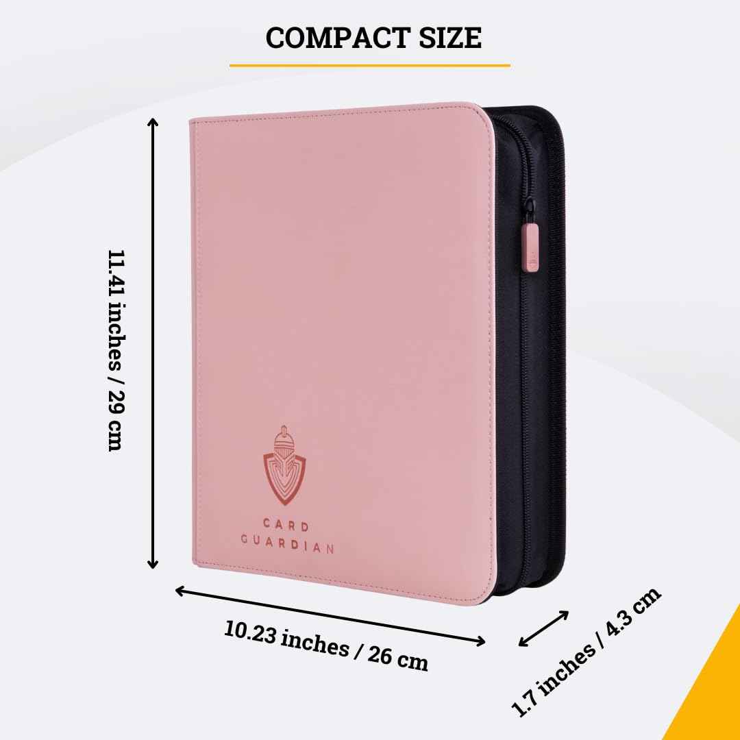 Card Guardian binder includes 20 pages for secure, organized card storage