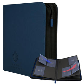 Card Guardian blue binder front cover offers reinforced protection for your collection.