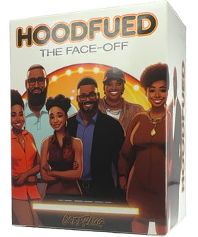 HoodFued game pack by Card Plug, compact box ready for travel and family game nights.