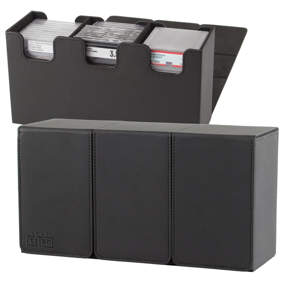 Card Titan Slab Box triple row securely stores PSA, BGS, SGC, and CSG slabs.