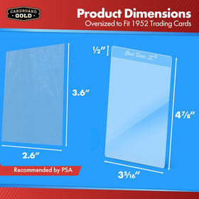 Cardboard Gold Card Saver 1 clear semi-rigid sleeve provides secure, protective viewing.