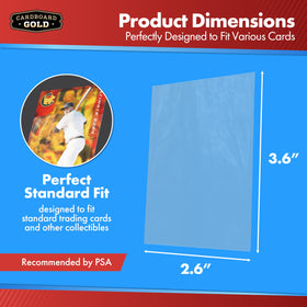 Cardboard Gold archival-quality protection guards cards from dust and wear.