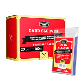Cardboard Gold penny sleeves show cards with crystal-clear display for quick identification.