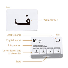 CARDDIA Arabic flashcards crafted on durable water-resistant paper for long-lasting use